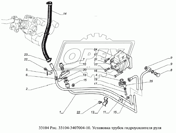 Установка трубок гидроусилителя руля